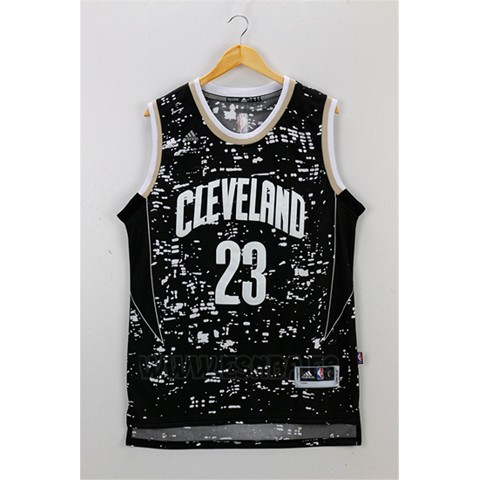 Camiseta Luces De La Ciudad Cleveland Cavaliers LeBron James #23 Negro